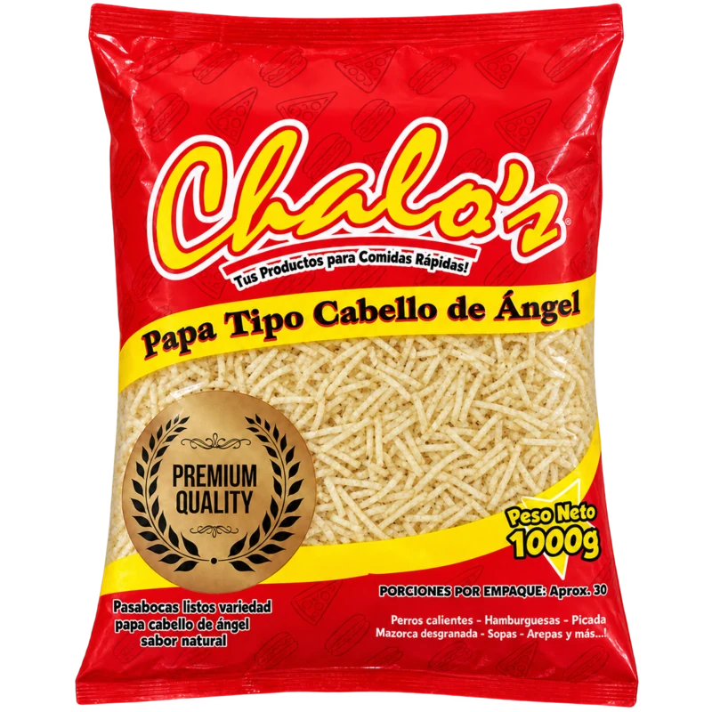 Empaque Chalo's de Papa Tipo Cabello de Ángel