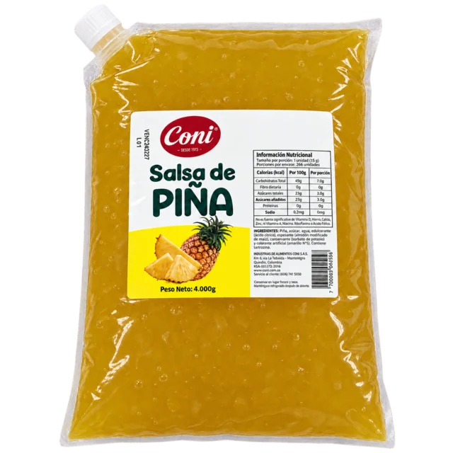 Empaque de Salsa de Piña Coni de 4 kg